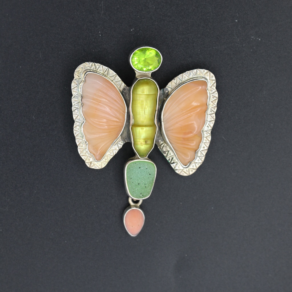 Vintage Amy Kahn Russell PinPendant Akr Silver 900$